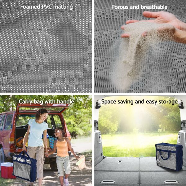 Annex Matting 600 GSM Floor Mats Mesh Caravan Parks Annexes – 6×2.5 m(600 GSM)