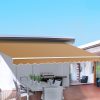 Retractable Folding Arm Awning Manual Sunshade 4Mx3M Beige