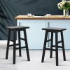 Artissf Beech Wood Bar Stools – Black, 2