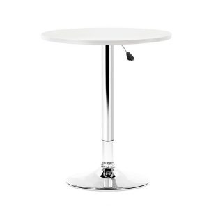 Bar Table Kitchen Tables Swivel Round Metal – White