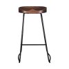 Backless Elm Wood Bar Stools