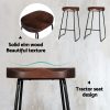 Backless Elm Wood Bar Stools