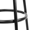 PU Leather Bar Stools – Black and Steel – 2