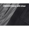 2X 132x213cm Blockout Sheer Curtains Black