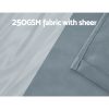 2X 132x213cm Blockout Sheer Curtains Light Grey