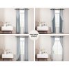 2X 132x274cm Blockout Sheer Curtains Light Grey