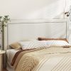 Bed Head Bed Frame Headboard King Fabric – RIVE Beige White