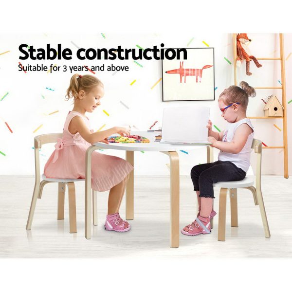 Nordic Kids Table Chair Desk Activity Study Play Children Modern – 3