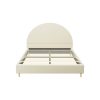 Bed Frame Double Size Velvet Cream ELLA