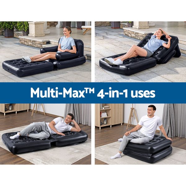 Inflatable Air Chair Seat Lounge Couch Lazy Sofa Blow Up Ottoman