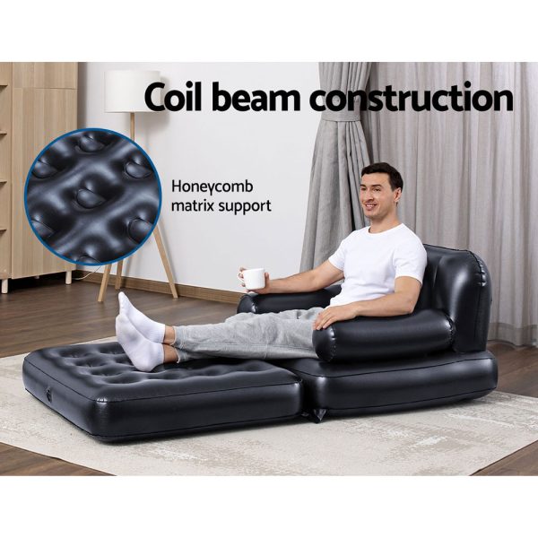 Inflatable Air Chair Seat Lounge Couch Lazy Sofa Blow Up Ottoman