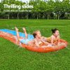 Bestway Inflatable Water Slip Slide Splash Toy Outdoor Play 4.88M – Orange and Blue, Double Kids