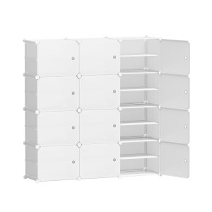 Shoe Box DIY Set of 12 Storage Cube Stackable White