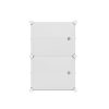 Shoe Box DIY Set of 2 Storage Cube Stackable White