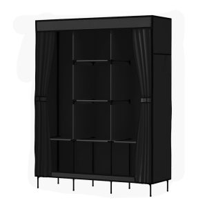 Clothes Wardrobe Closet Storage Large Portable Organiser with Shelf