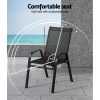 Outdoor Stackable Chairs Lounge Chair Bistro Set Patio Furniture – 2