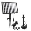 Solar Pond Pump with Battery LED Lights 4 FT