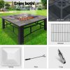 Fire Pit BBQ Grill Ice Bucket 4-In-1 Table