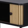 Coffee Table Sliding Drawer Door Black Boris