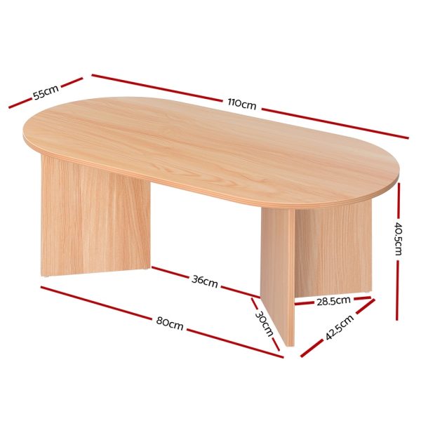 Coffee Table Oval 110CM Pine Alva