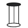 Coffee Table Side Table Round Black Martha