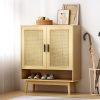 Shoe Rack Cabinet Rattan 5-tier 20 Pairs Dani