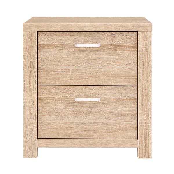 Bedside Table 2 Drawers – MAXI Pine