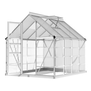 Greenhouse 2.48x1.89x2M Aluminium Polycarbonate Green House Garden Shed