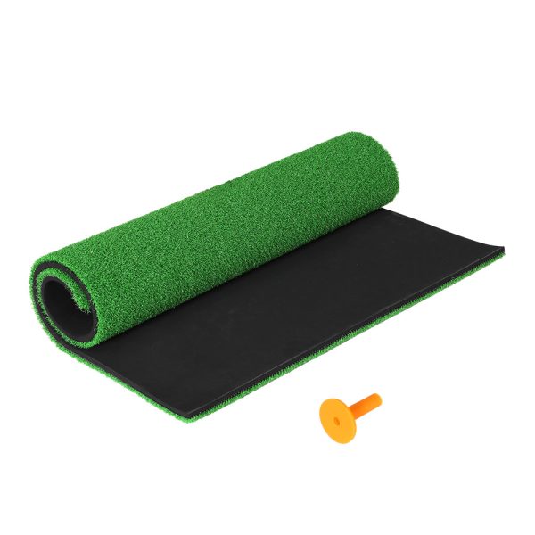 Golf Hitting Practice Mat Portable Driving Range Training Aid 80x60cm