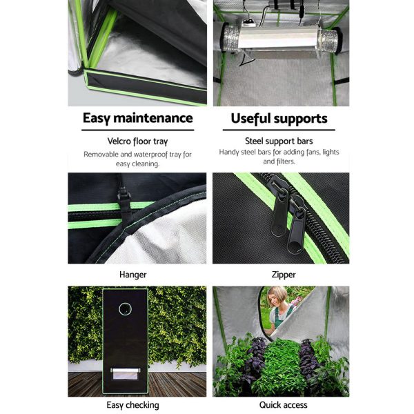 Grow Tent Kits 1680D Oxford Hydroponics Grow System – 240x120x200 cm