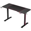 Electric Standing Desk Gaming Desks Sit Stand Table RGB Light Home Office. – Black