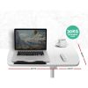 Laptop Table Desk Adjustable Stand With Fan – White