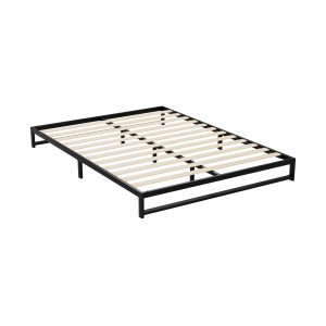 Metal Bed Frame Bed Base Mattress Platform Black BERU