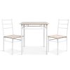 3 Piece Dining Set – Oak and White