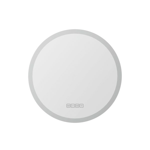 Bluetooth LED Wall Mirror With Light 50CM Bathroom Decor Round Mirrors