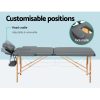 Massage Table 56CM Width 2Fold Portable Wooden Therapy Beauty Bed Grey