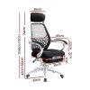 Gaming Office Chair Computer Desk Chair Home Work Study – Black and White