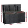 Outdoor Storage Box 220L Lockable Organiser Garden Deck Toy Shed Tool Black