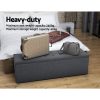 Storage Ottoman Blanket Box Linen Foot Stool Rest Chest Couch – Dark Grey