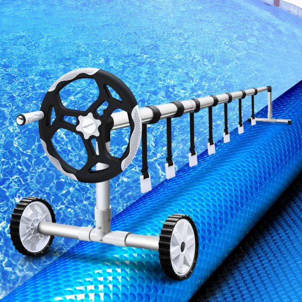 Swimming Pool Cover Roller Wheel Solar Blanket 500 Microns – 10×4 m