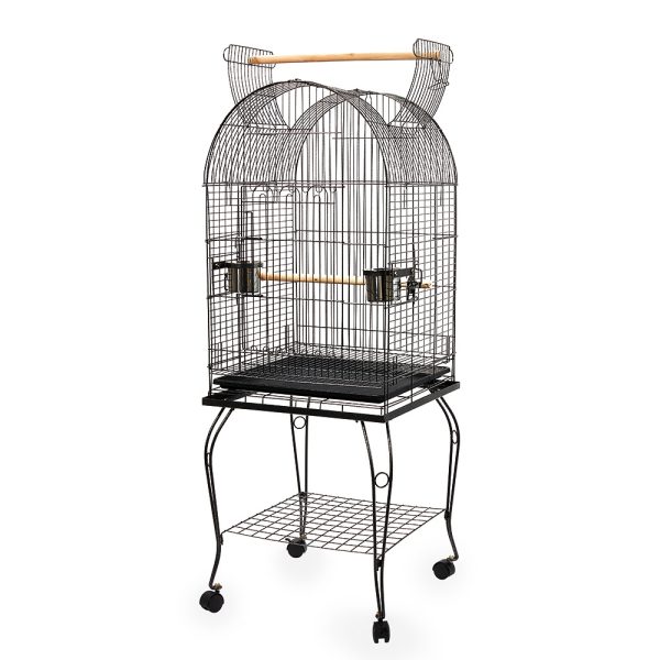 Large Bird Cage with Perch – Black – Type 1