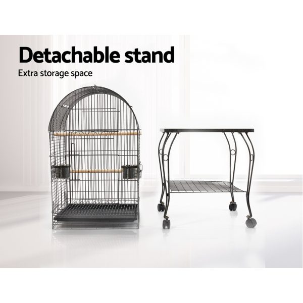 Large Bird Cage with Perch – Black – Type 1