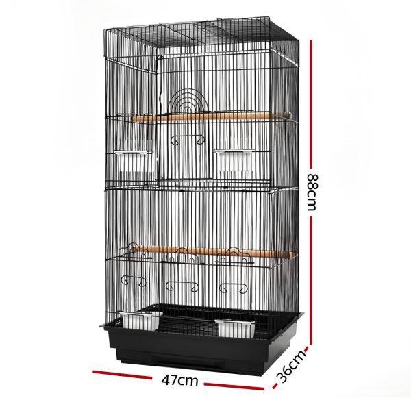 Bird Cage Pet Cages Aviary Large Travel Stand Budgie Parrot Toys – Type 5 – 88 cm