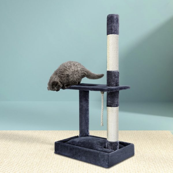 Cat Tree 102cm Scratching Post Tower Scratcher Condo House Board Grey