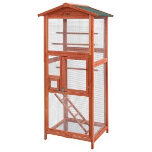 Bird Cage 72cm x 60cm x 168cm Pet Cages Large Aviary Parrot Carrier Travel Canary Wooden XL