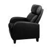 PU Leather Reclining Armchair – Black