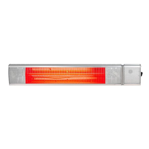 Electric Infrared Strip Heater Radiant Heaters Reamote control – Silver, 2000 W