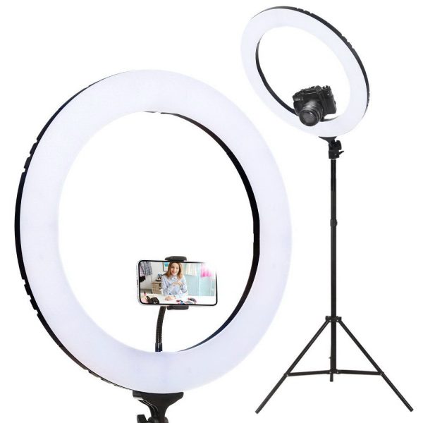 Ring Light 19″ LED 5800LM Dimmable Diva With Stand Make Up Studio Video – Black