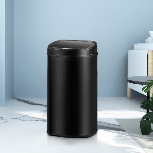 58L Motion Sensor Rubbish Bin – Black