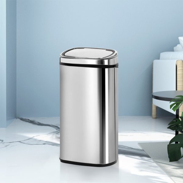 Stainless Steel Motion Sensor Rubbish Bin – 68 L